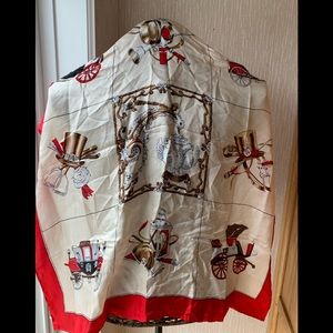 Vintage Pure Silk scarf Equestrian Horses KY Derby